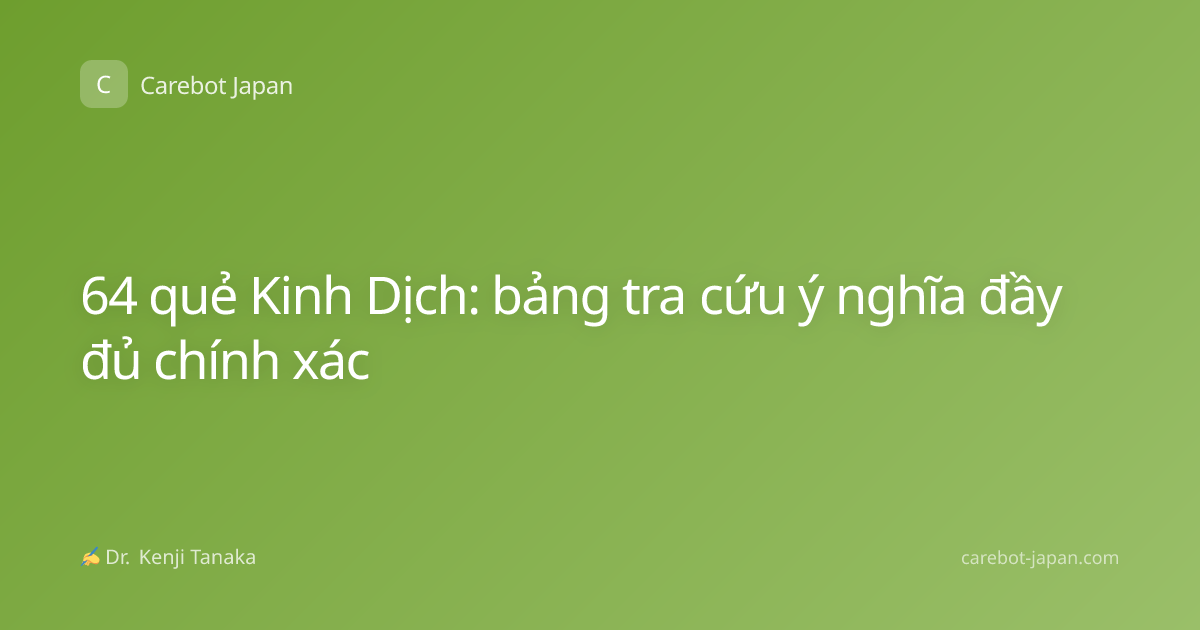 64 quẻ Kinh Dịch: bảng tra cứu ý nghĩa đầy đủ chính xác