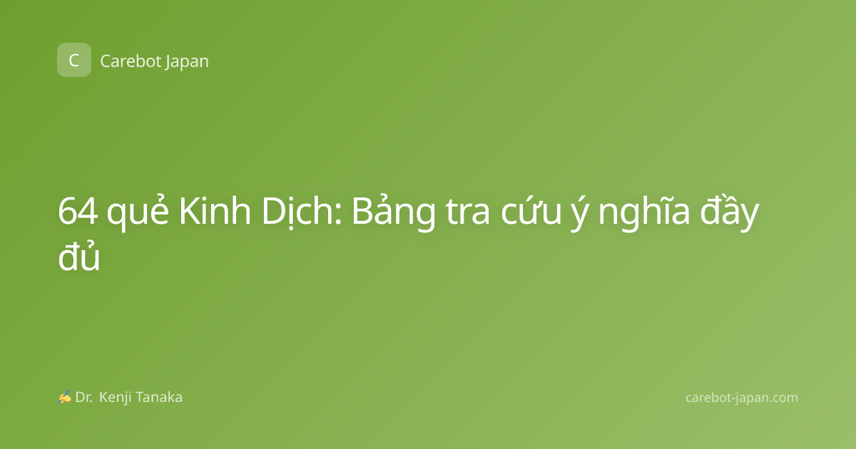64 quẻ Kinh Dịch: Bảng tra cứu ý nghĩa đầy đủ