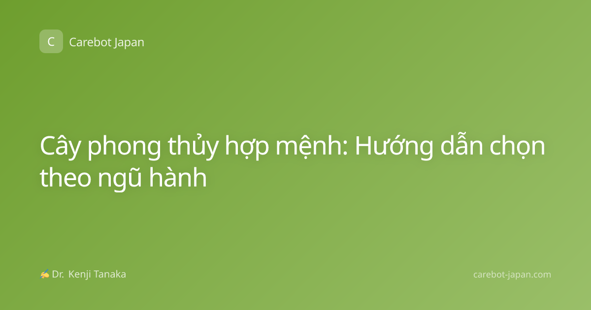 Cây phong thủy hợp mệnh: Hướng dẫn chọn theo ngũ hành