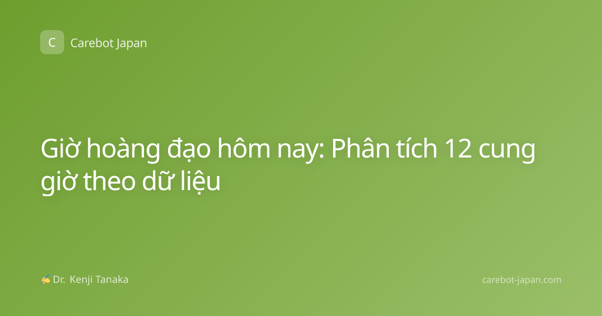 Giờ hoàng đạo hôm nay: Phân tích 12 cung giờ theo dữ liệu