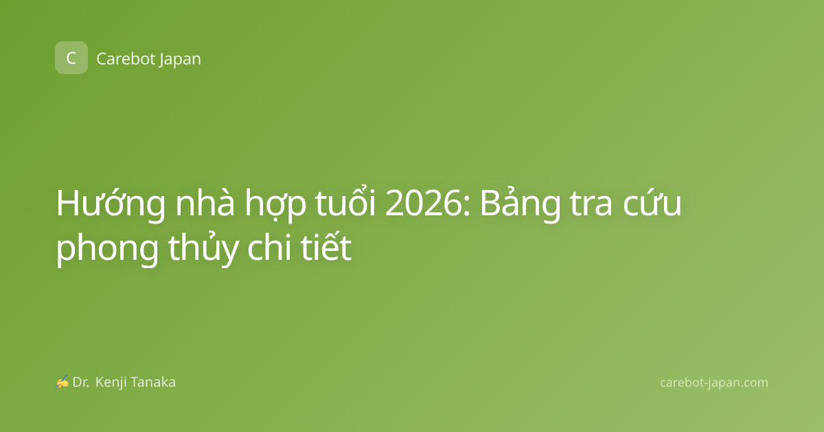 Hướng nhà hợp tuổi 2026: Bảng tra cứu phong thủy chi tiết