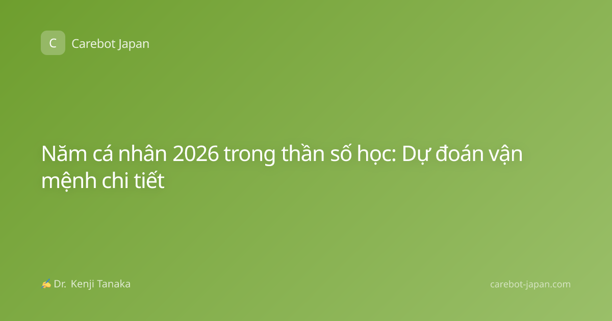 Năm cá nhân 2026 trong thần số học: Dự đoán vận mệnh chi tiết