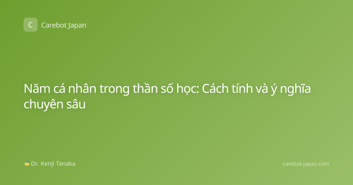 Năm cá nhân trong thần số học: Cách tính và ý nghĩa chuyên sâu