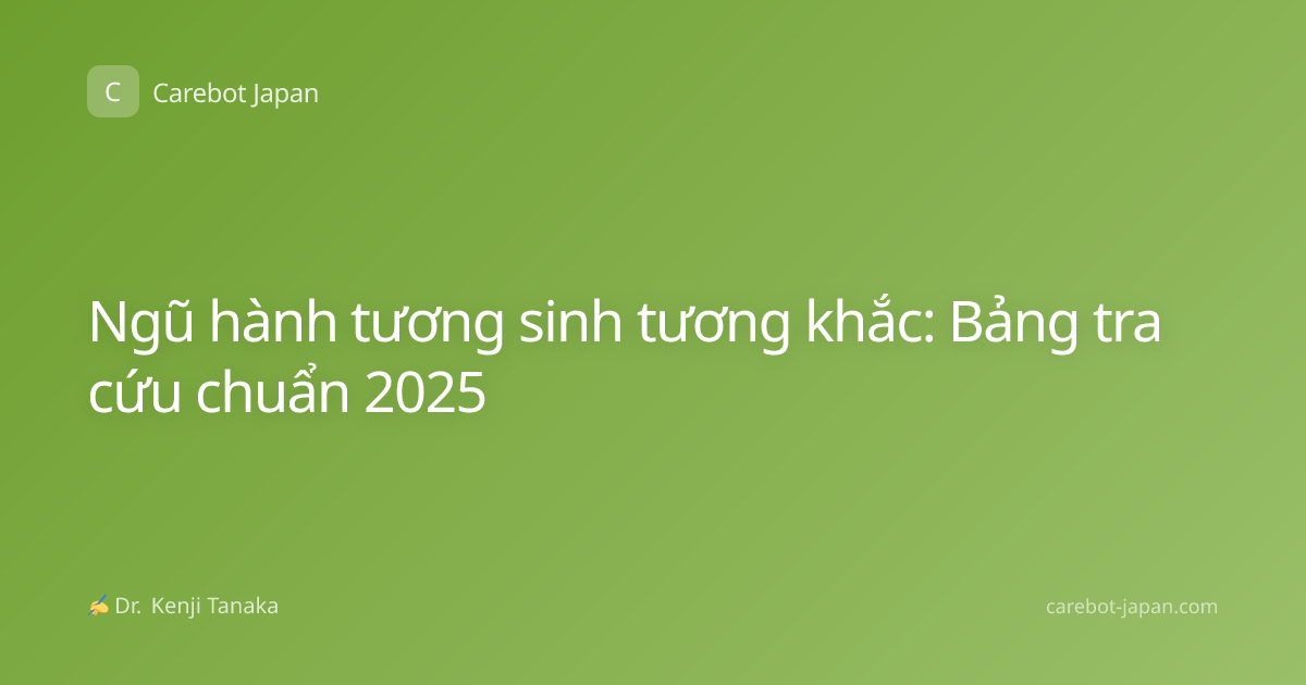 Ngũ hành tương sinh tương khắc: Bảng tra cứu chuẩn 2025