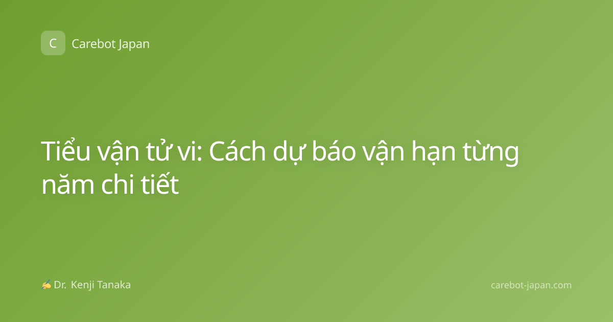 Tiểu vận tử vi: Cách dự báo vận hạn từng năm chi tiết