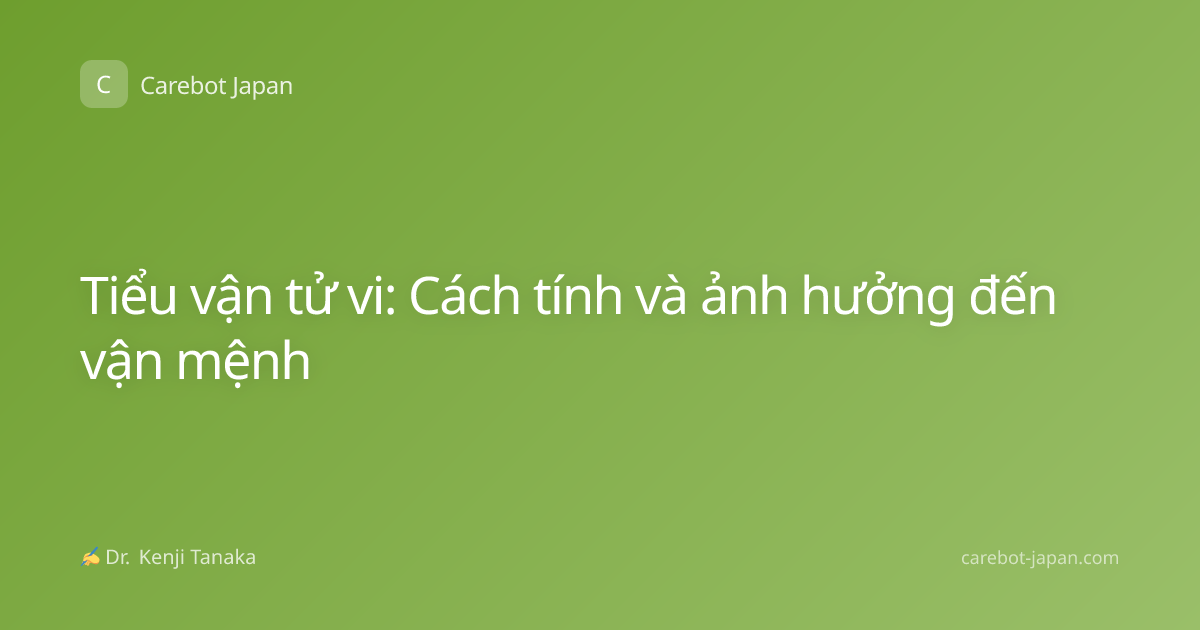 Tiểu vận tử vi: Cách tính và ảnh hưởng đến vận mệnh