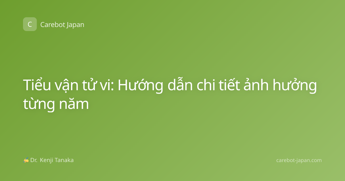 Tiểu vận tử vi: Hướng dẫn chi tiết ảnh hưởng từng năm
